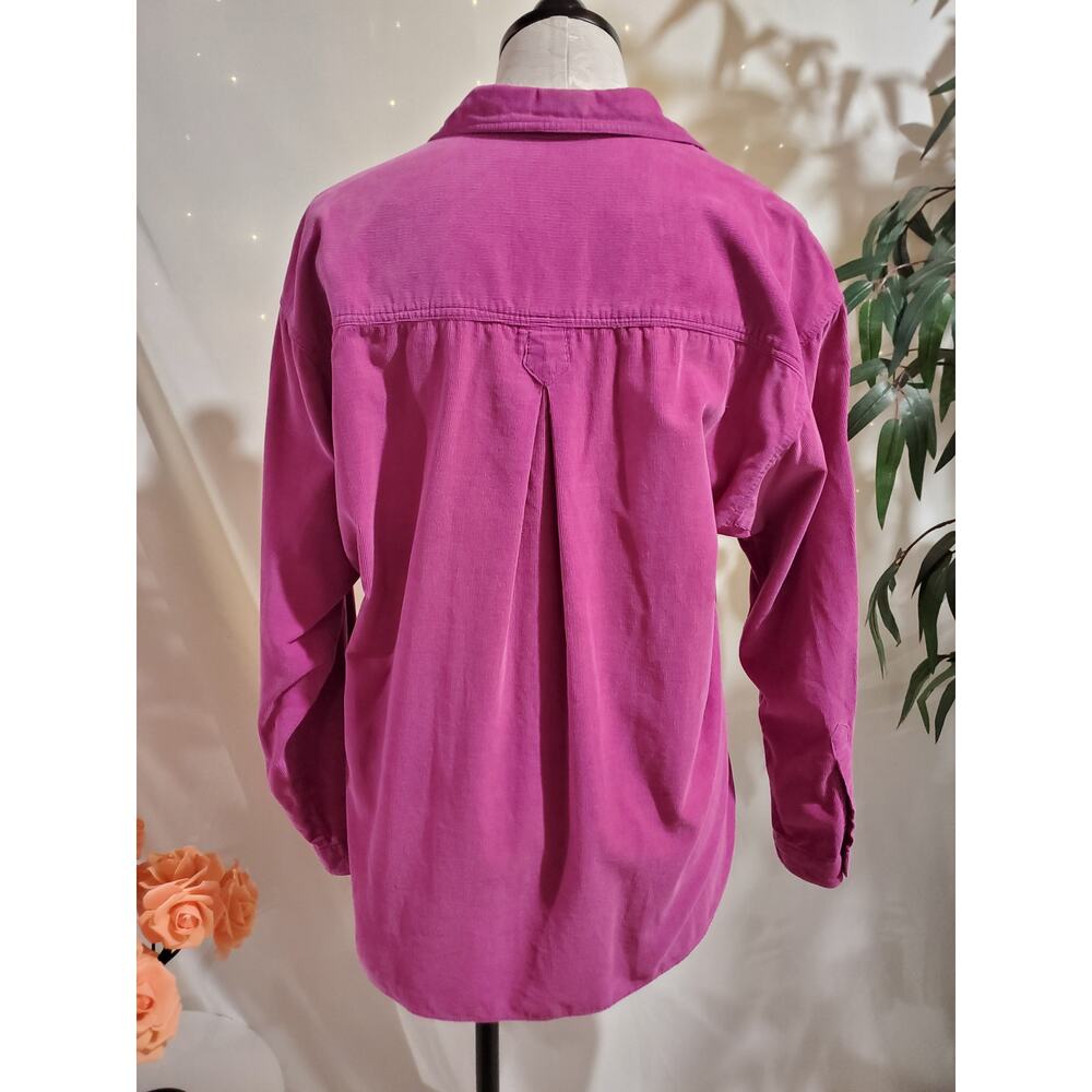 Vtg Patagonia Womens Fine Wale Corduroy Button Shirt Size M Utility Pockets Pink - Picture 3 of 10